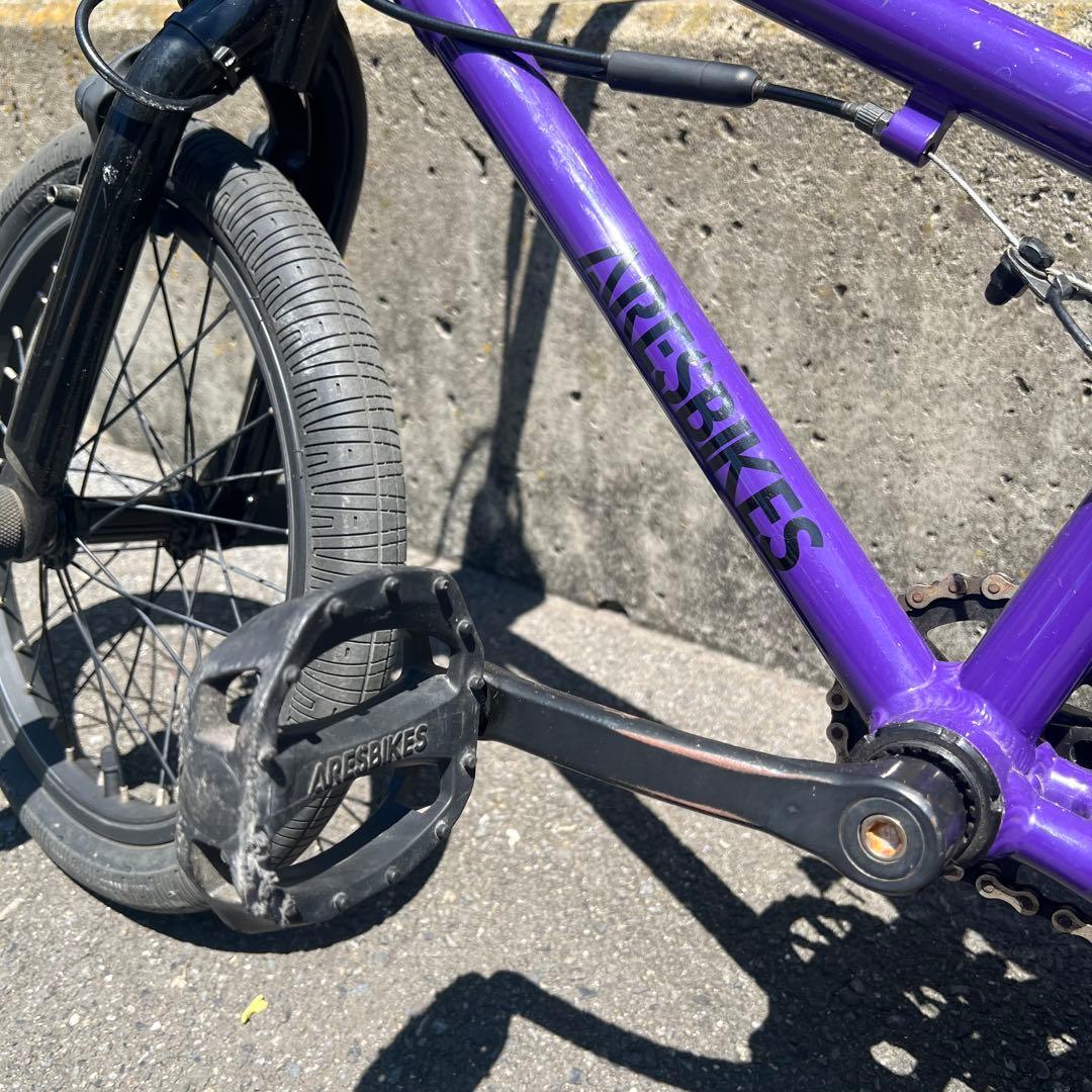 BMX【16インチ】ARESBIKES アーレスバイク　フラットランド　パープル