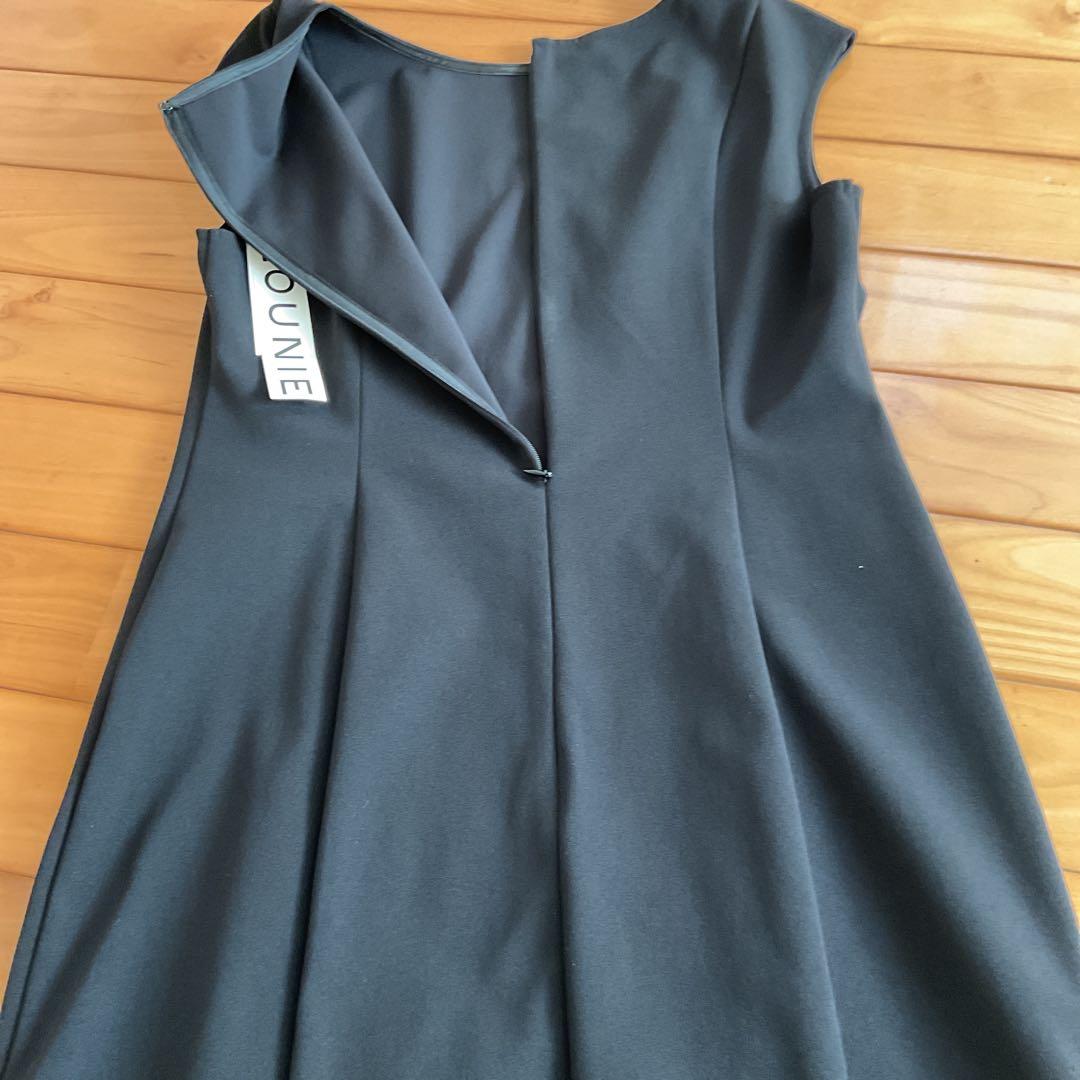 ルーニィ　シアー　レイヤードワンピース黒　ブラックスカートセット結婚式　ドレス