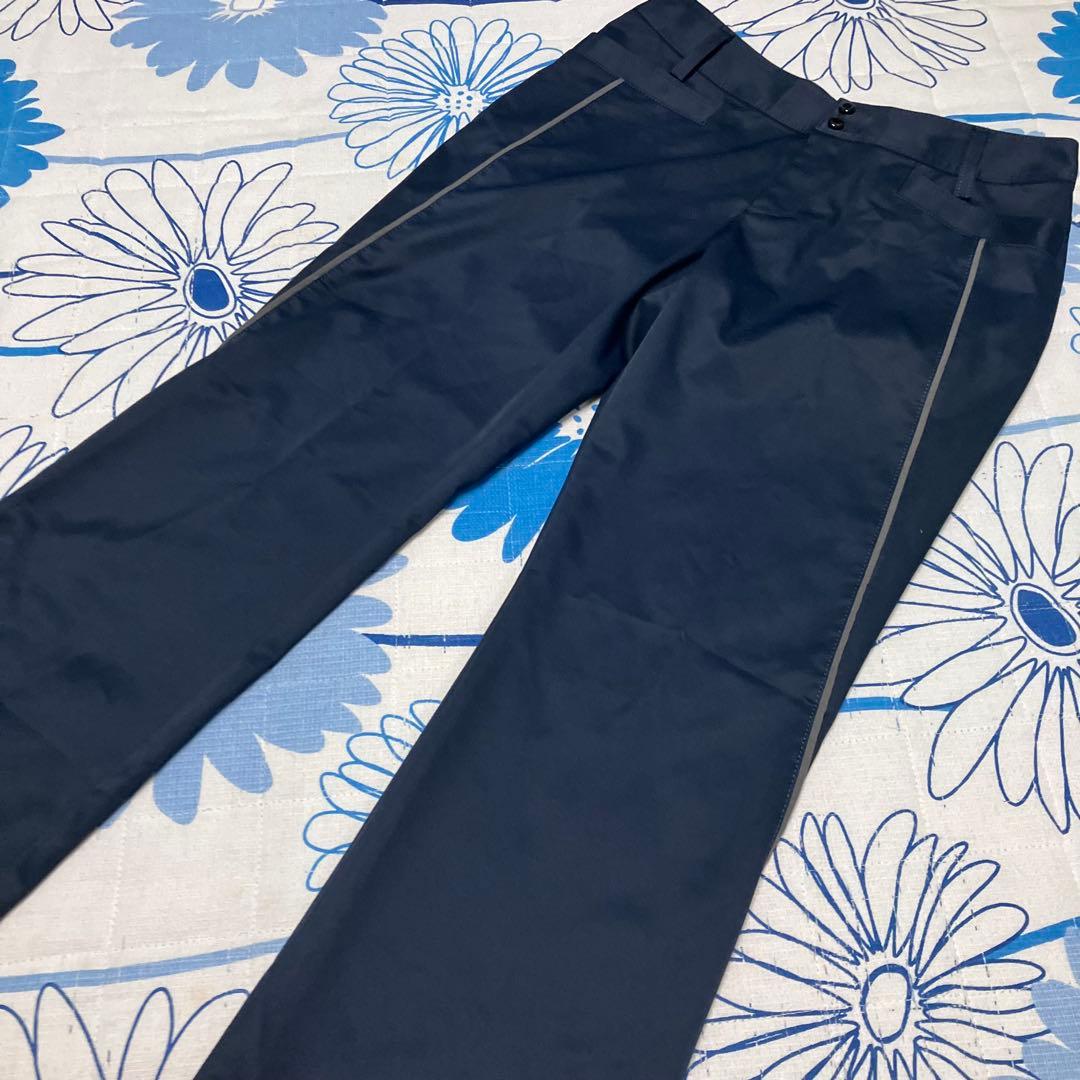 【希少】JUN&ROPE ハート　ロゴ　刺繍　サイドライン　フレア　パンツ