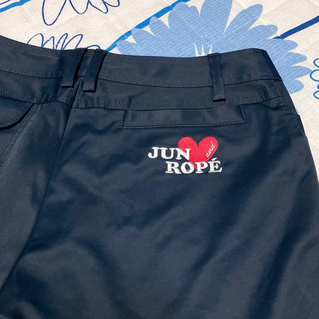 【希少】JUN&ROPE ハート　ロゴ　刺繍　サイドライン　フレア　パンツ