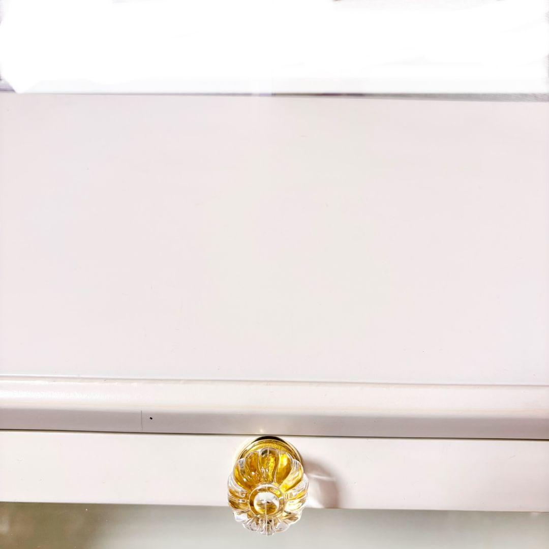 【中古】姫系 ホワイト家具 透明窓つきキャビネット 完売品 アンティーク