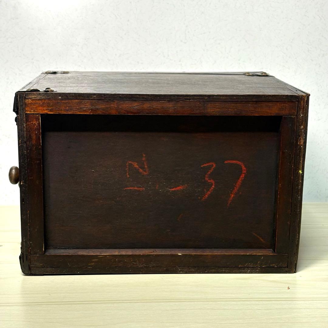 シューケアボックス 靴磨き台 収納箱 アンティーク 靴 お手入れ