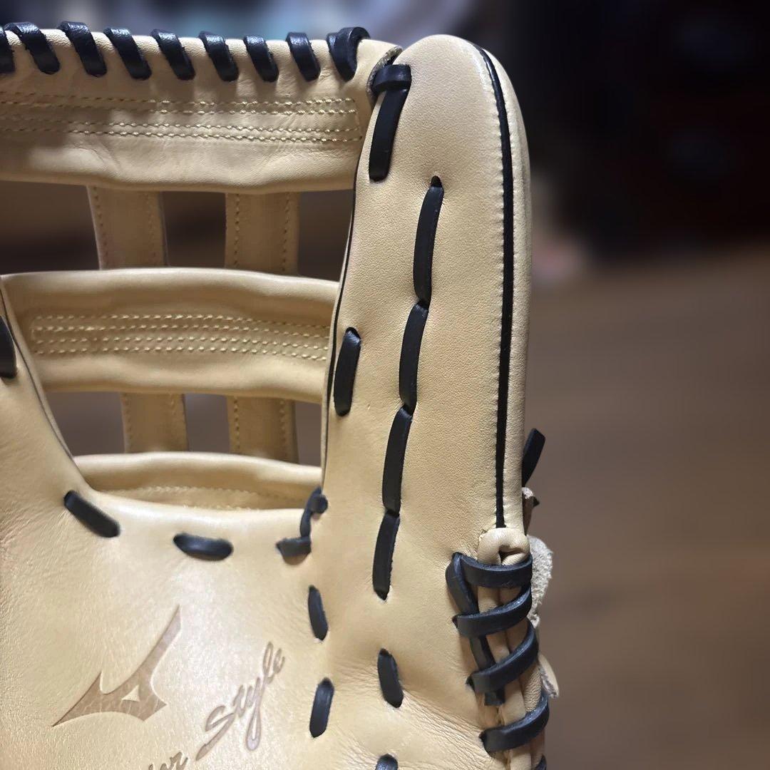 未使用 ミズノ メジャースタイル 軟式 外野手用グローブ 左投げ