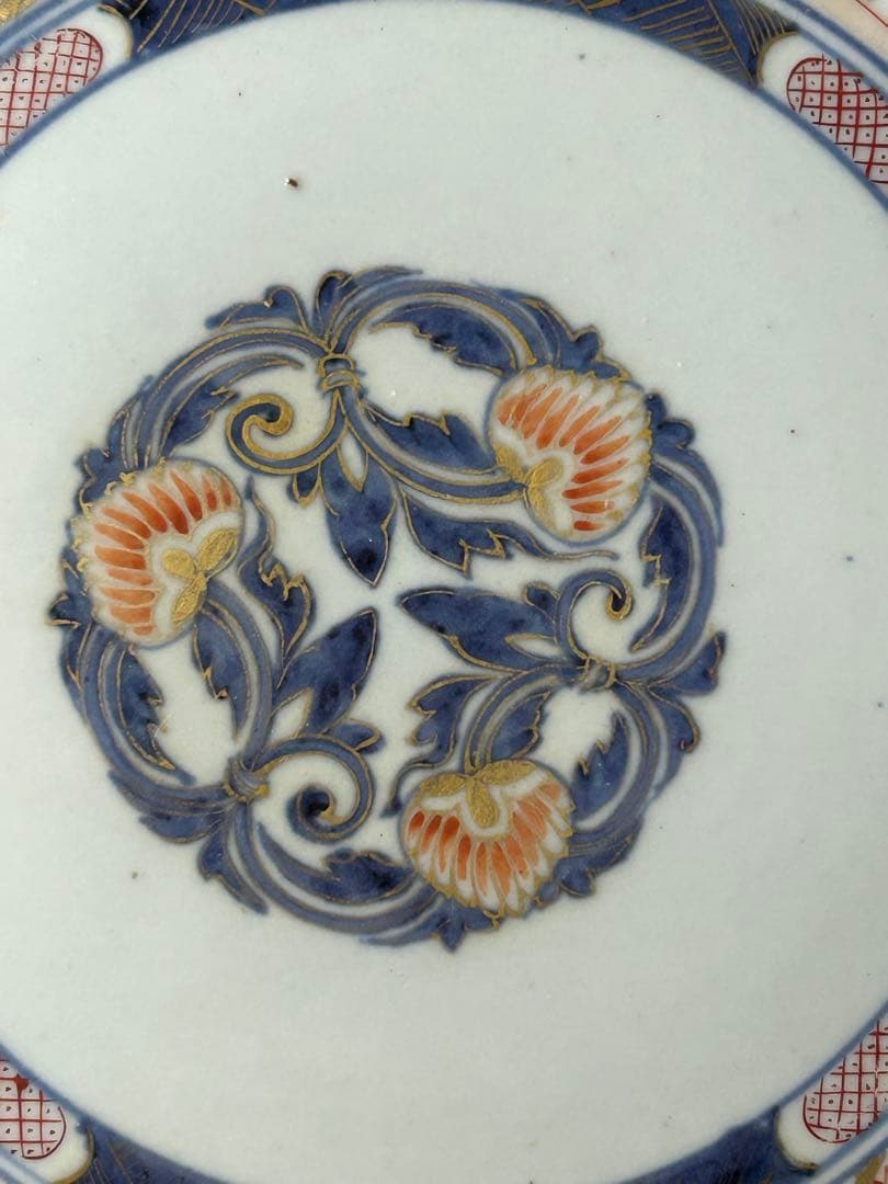 古伊万里染錦7寸皿　無傷