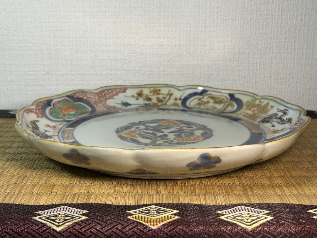 古伊万里染錦7寸皿　無傷