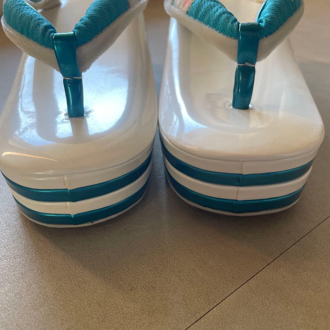 【バッグと草履セット】成人式/正月/和装セット/水色/ターコイズブルー/大正浪漫