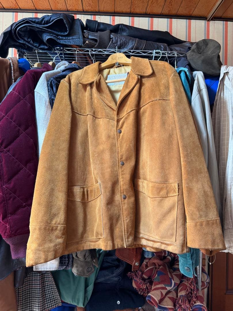 【90sビンテージ】Schottスエードレザージャケット42 (XL相当)