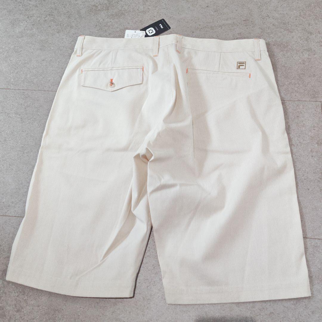 【フィラ/FILA】タグ付きゴルフハーフパンツ ストライプ ストレッチ W92