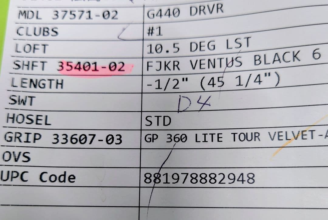 PING G440LST ドライバー ベンタスブラック6S 未使用