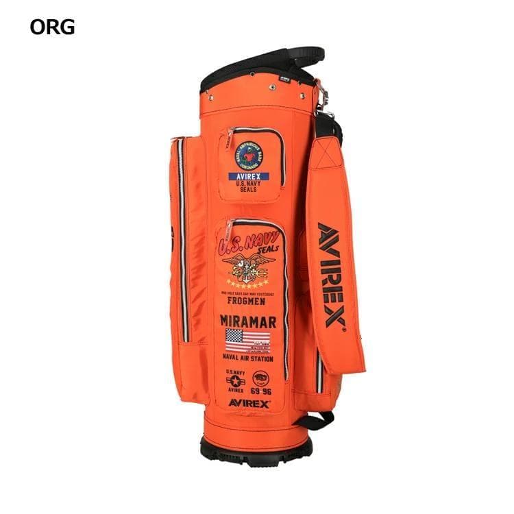 新品 AVIREX アヴィレックスゴルフ キャディバッグ オレンジ