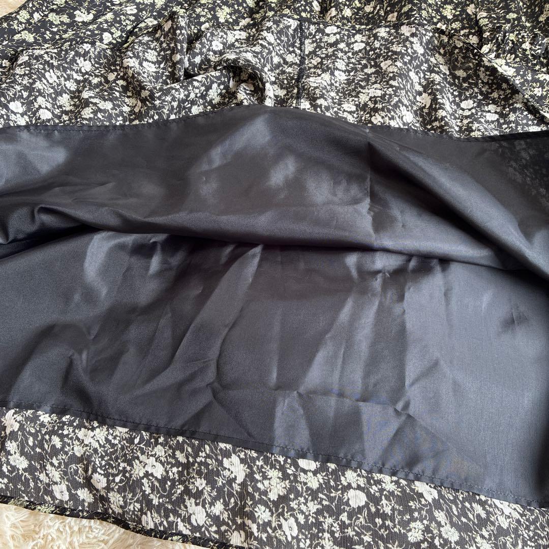 LANVIN en Bleu 小花柄 ティアードワンピース フリル ハイネック