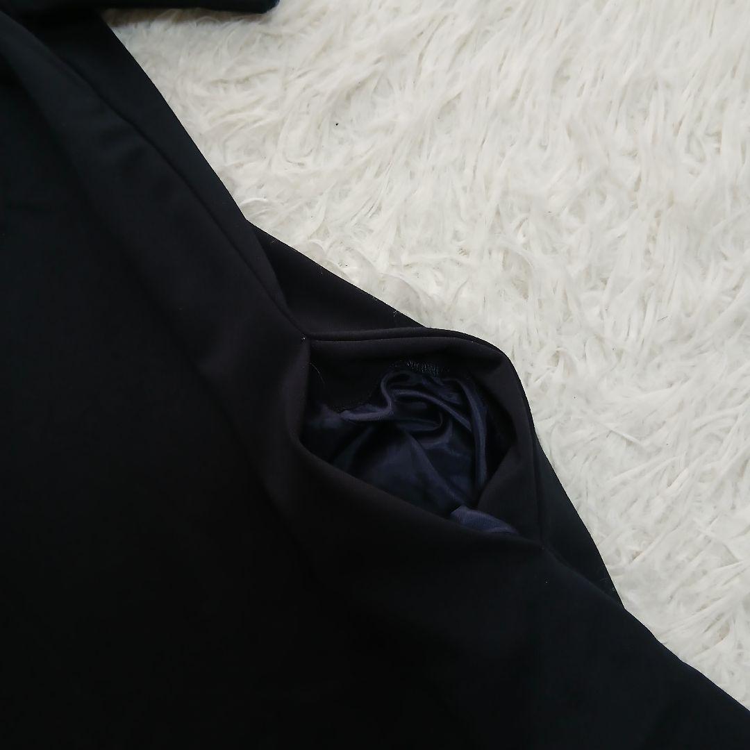 【極美品】【23区】ジャージーAラインワンピース ネイビー