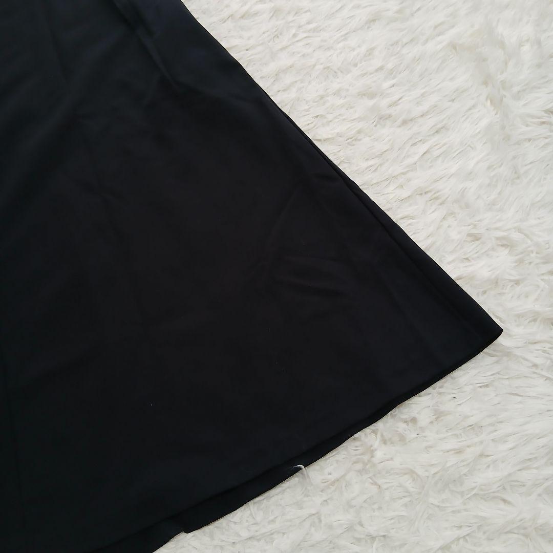 【極美品】【23区】ジャージーAラインワンピース ネイビー