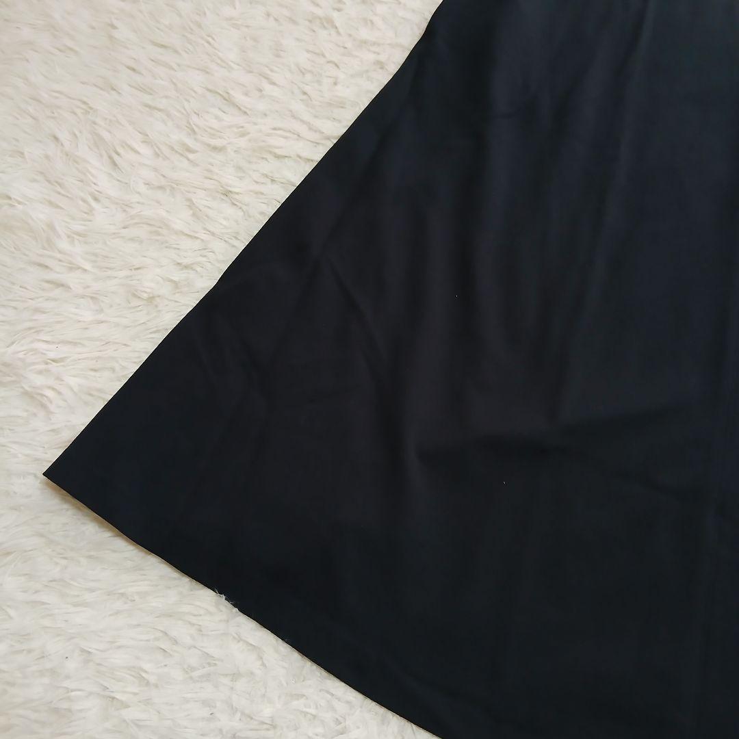 【極美品】【23区】ジャージーAラインワンピース ネイビー