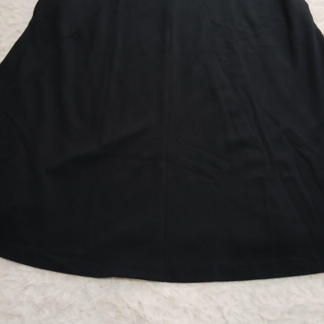 【極美品】【23区】ジャージーAラインワンピース ネイビー