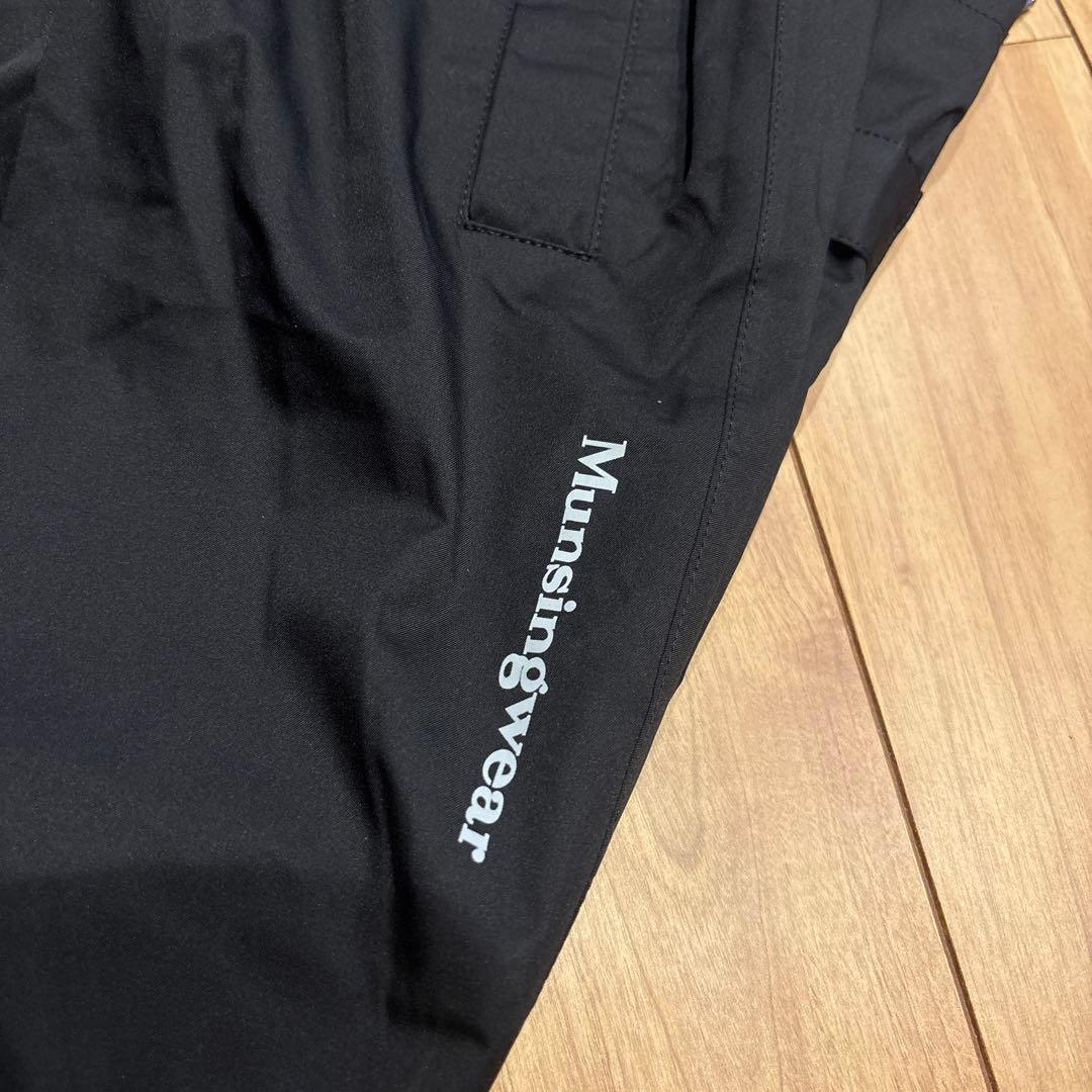 美品 マンシングウェア レインウェア 上下セット セットアップ L ゴルフ 黒
