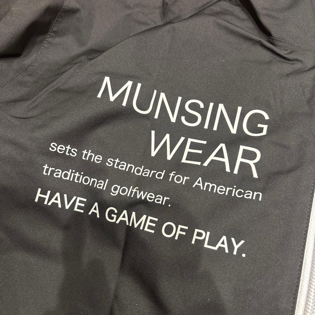 美品 マンシングウェア レインウェア 上下セット セットアップ L ゴルフ 黒