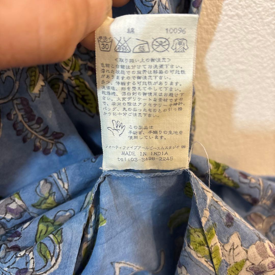 45R インド綿チュニックワンピース