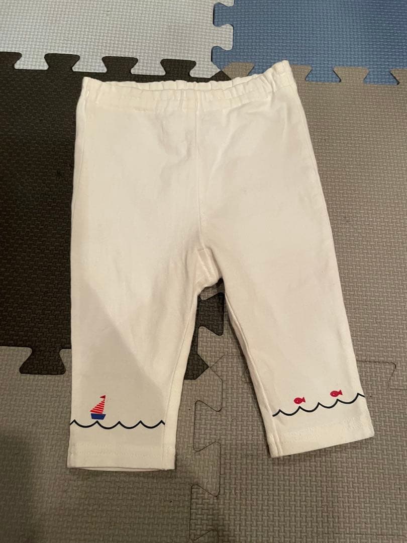 ファミリア ボート刺繍 Tシャツ レギンス マリン　セット　女の子　可愛い　半袖