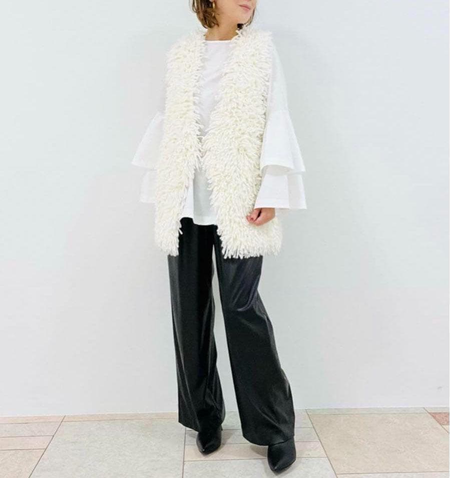 美品 ユナイテッドアローズ TOKYO 2万 フレアスリーブ ブラウス ホワイト