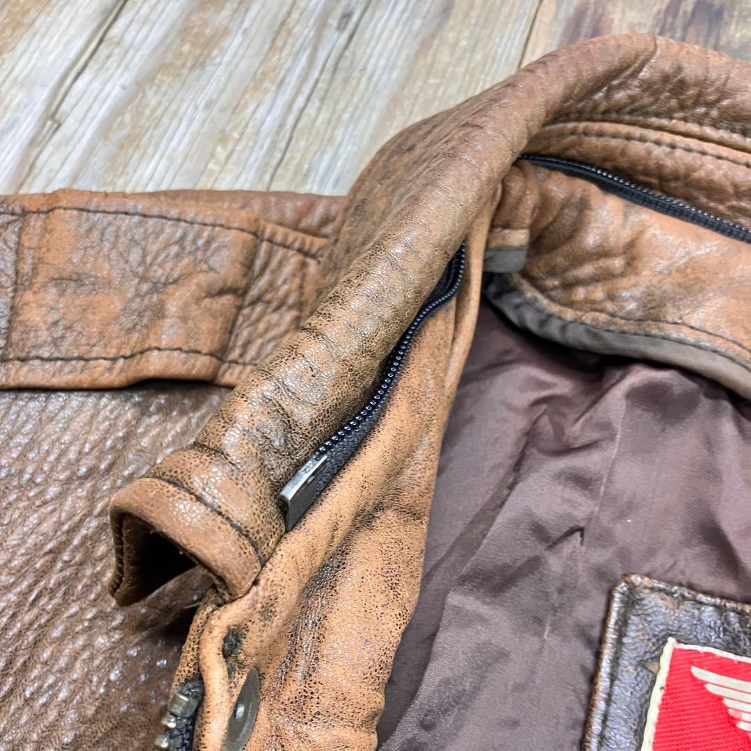 80s Skelly A-2 レザーフライトジャケット 短丈 VINTAGE