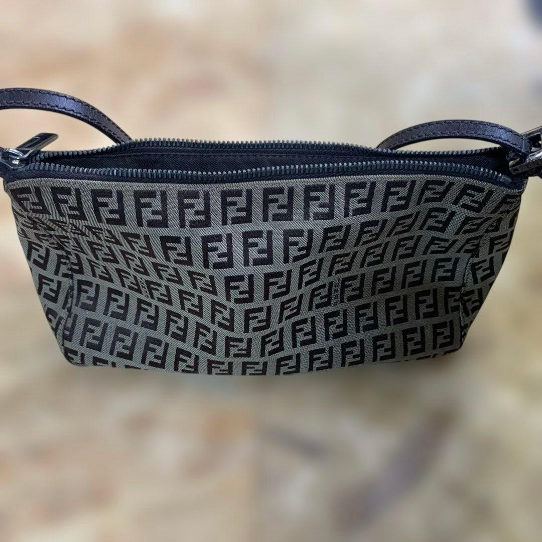 FENDI フェンディ ズッカショルダー ポーチ ブラウン 系 ヴィンテージ