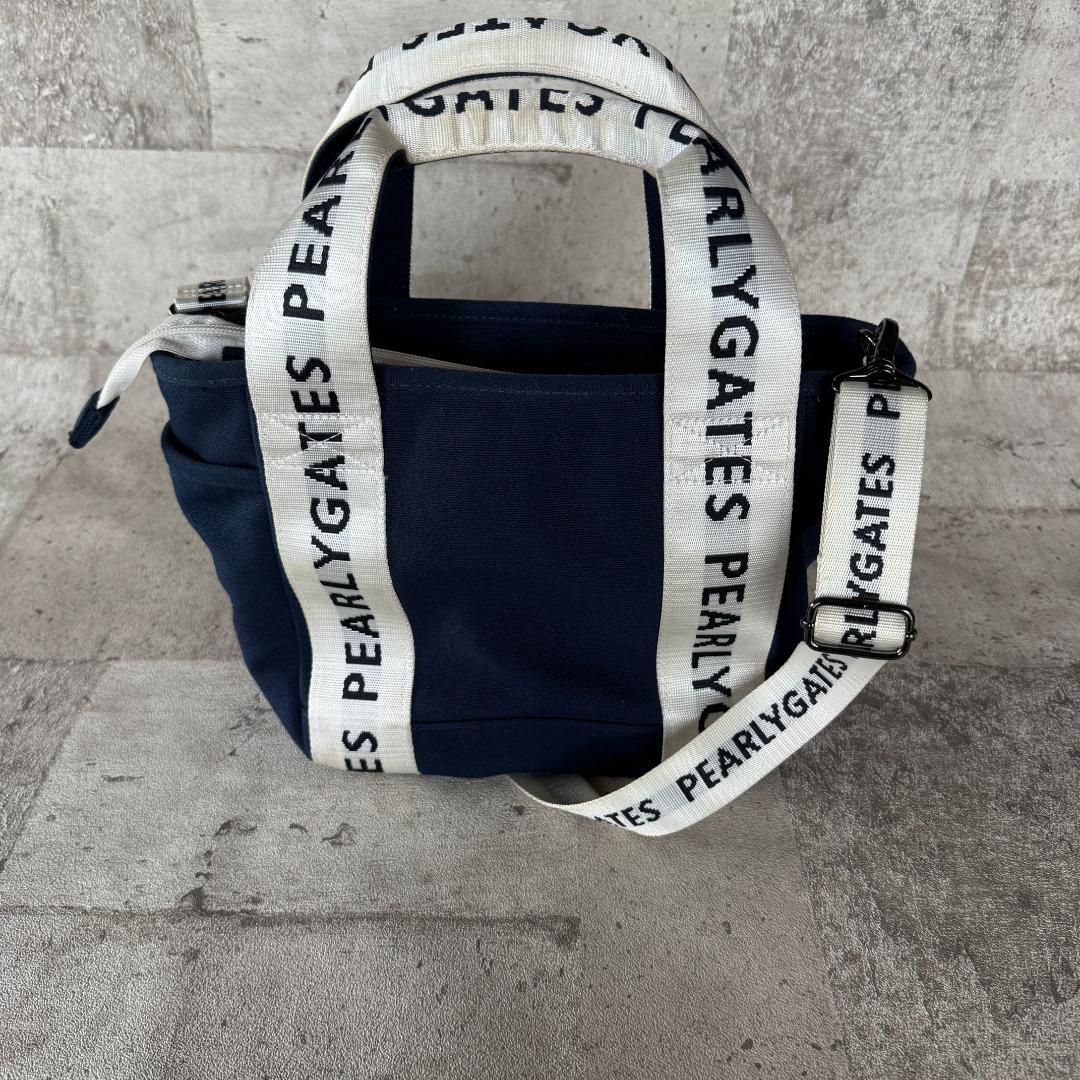 【中古】PEARLY GATES パーリーゲイツ カートバッグ ネイビー