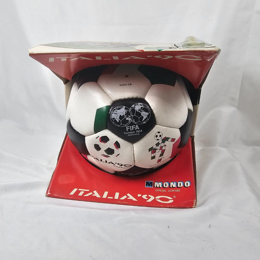 【希少】1990年 イタリアW杯 公式サッカーボール 当時物 MONDO社製箱付