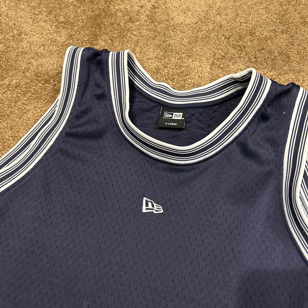 ニューエラ　タンクトップ&ハーフパンツ　セットアップ　バスケ　ネイビー　XL