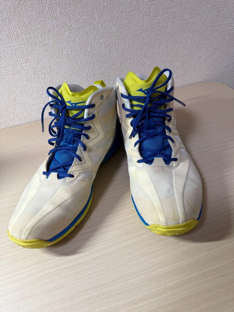 ミズノ　ランニングシューズ　トレーニングシューズ　ブルー×イエロー　27