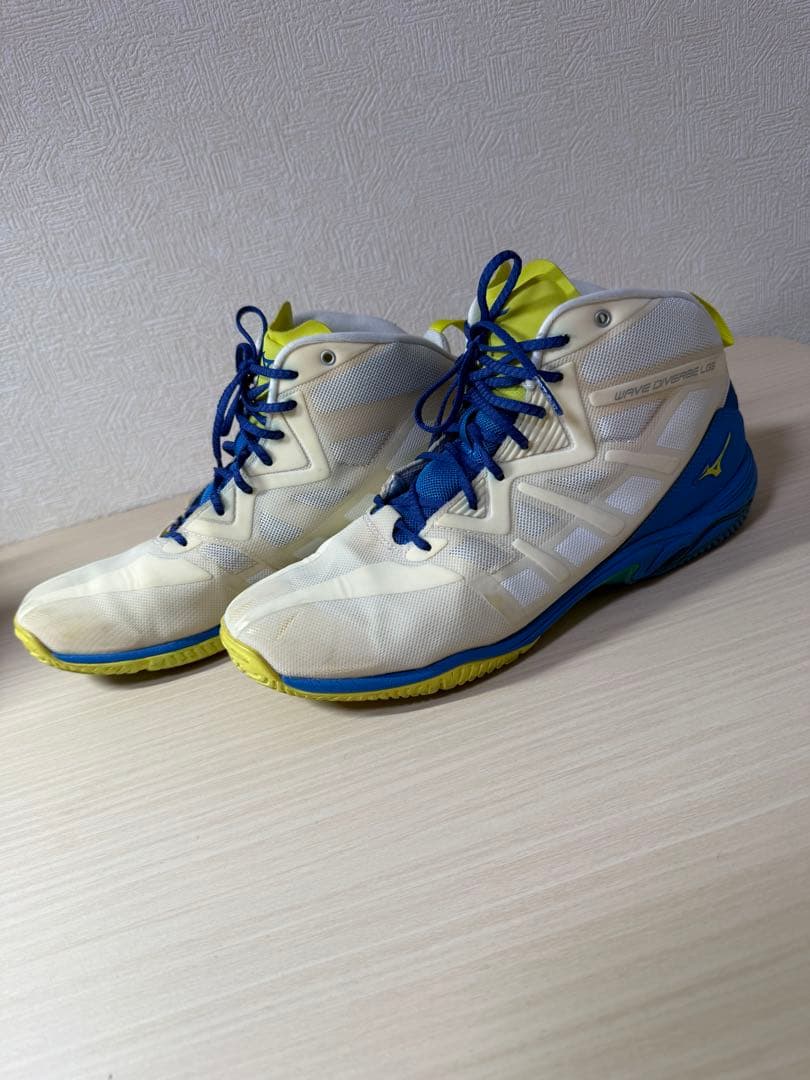 ミズノ　ランニングシューズ　トレーニングシューズ　ブルー×イエロー　27