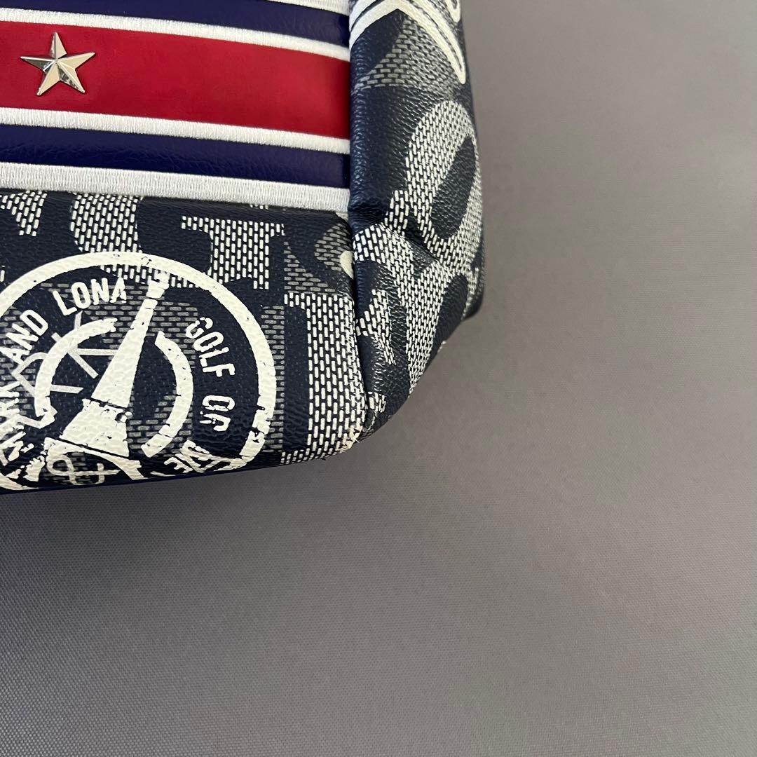 MARK&LONA マークアンドロナ　トートバッグ　総柄　スタッズ　ワッペン