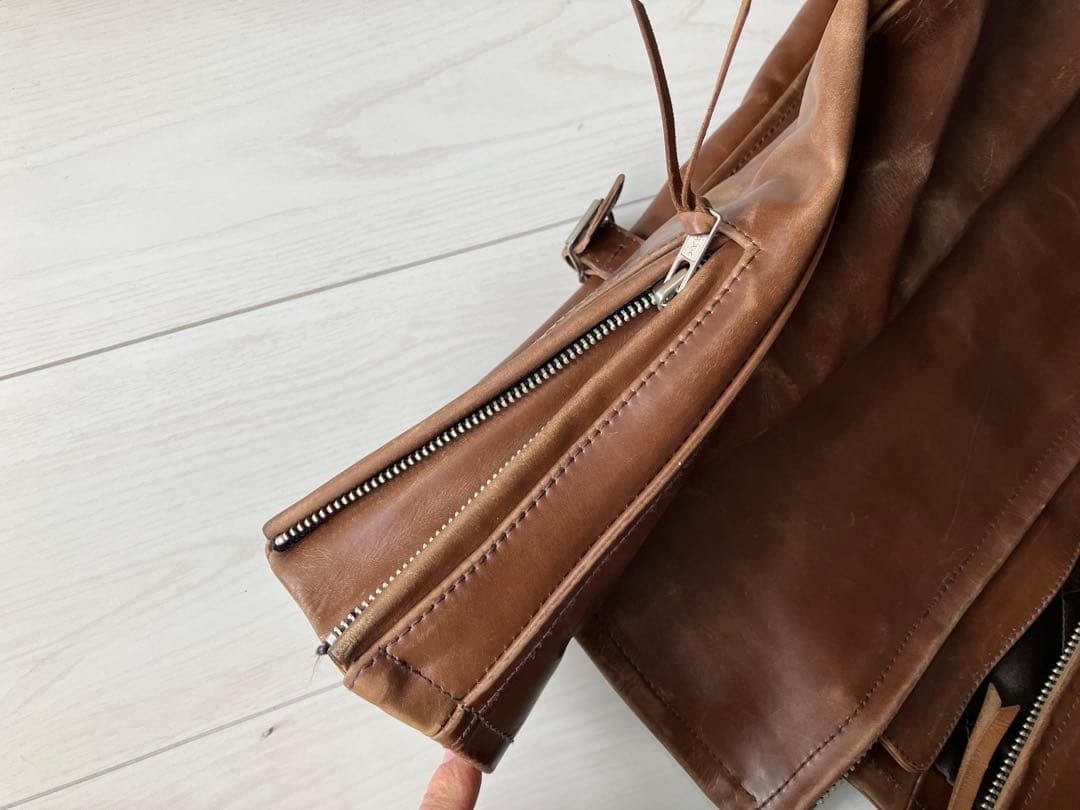 DEGNER ライダースレザージャケット　M程度ブラウン