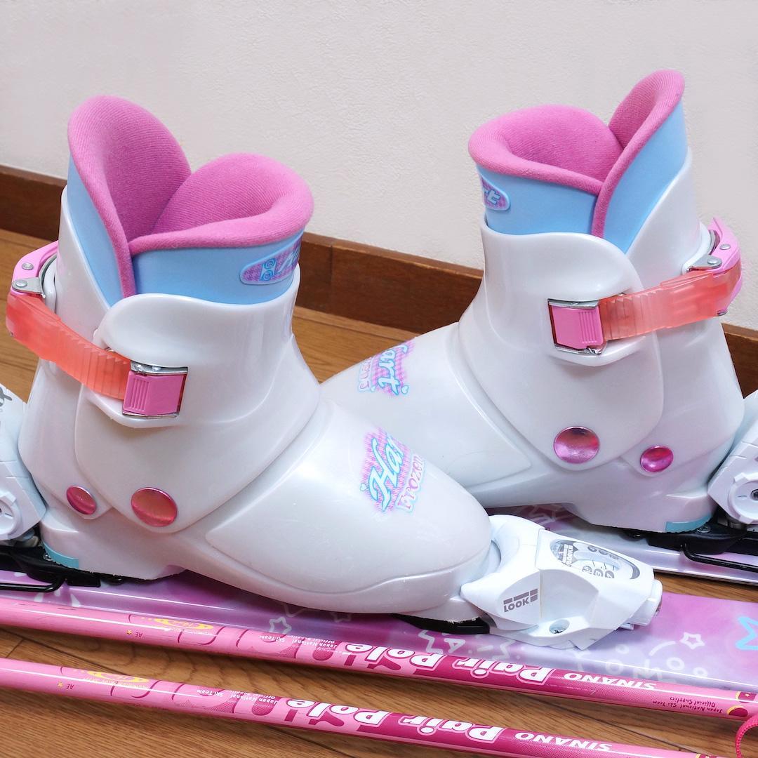 メンテ済 120cm 靴22cm SWALLOW スキーセット