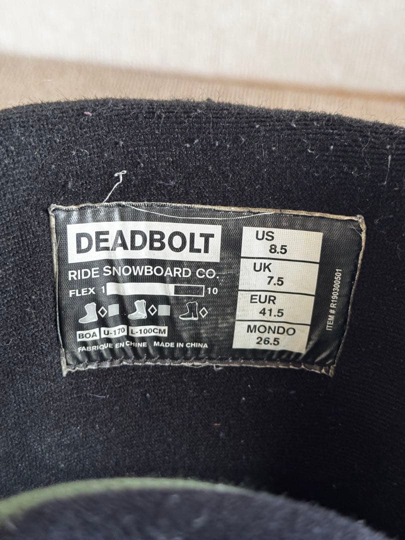 スノーボード RIDE DEADBOLT26.5cm