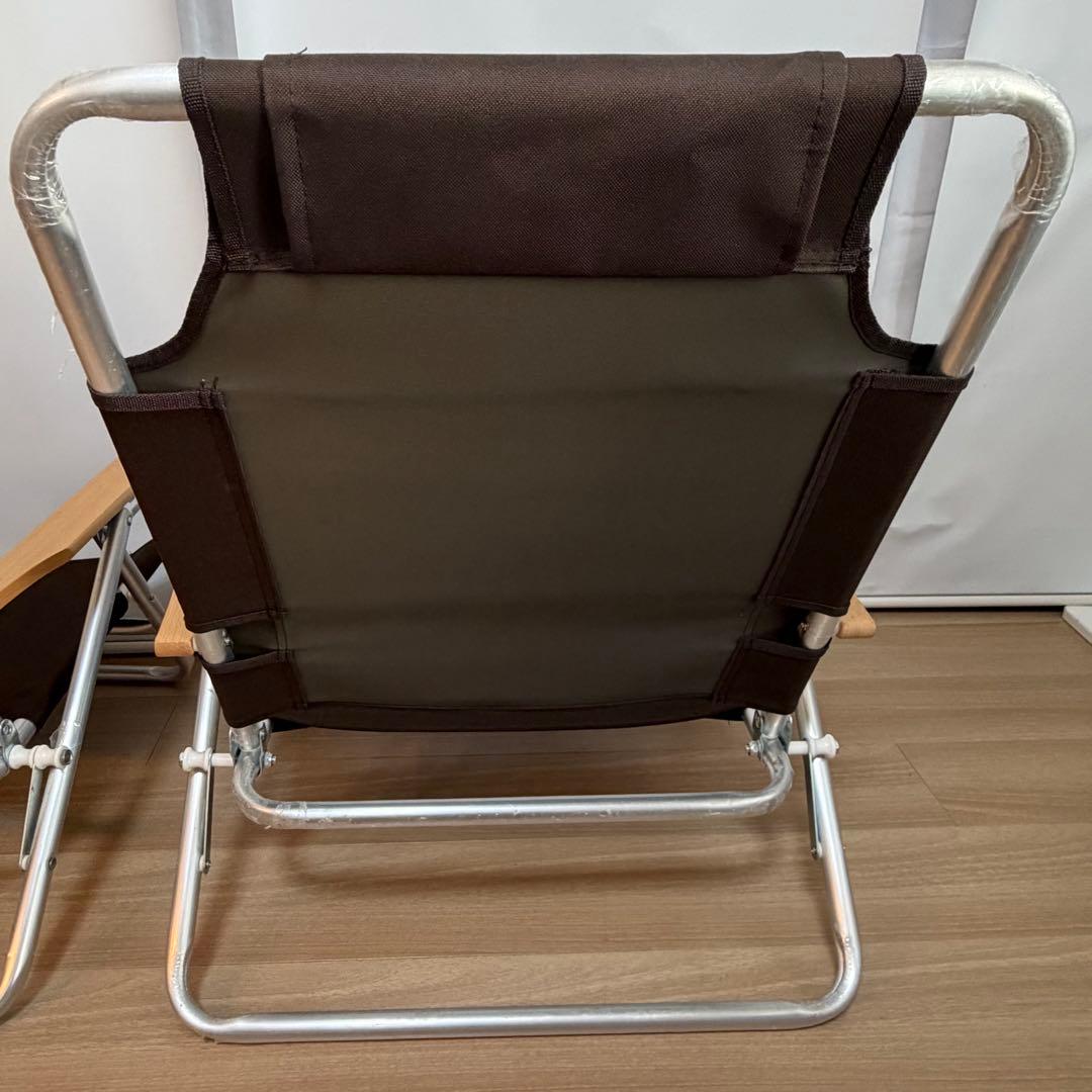 Hilander(ハイランダー) リクライニングローチェア ブラウン 2脚