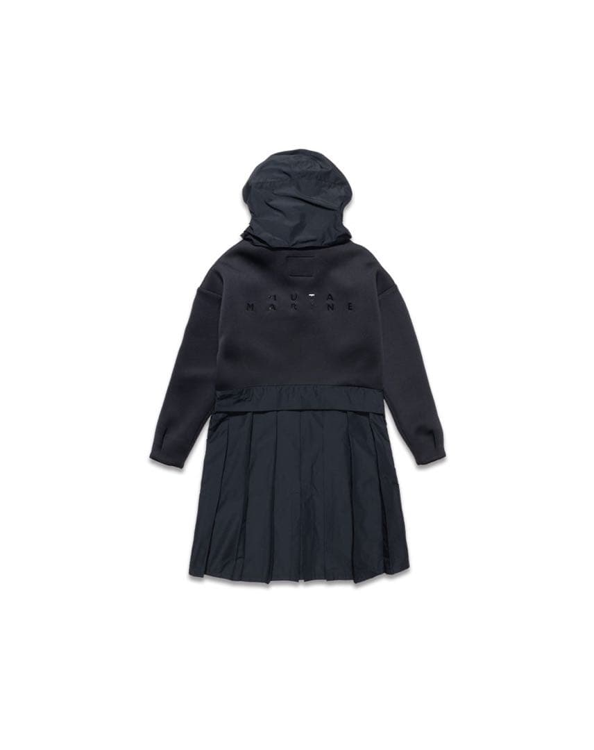 ムータマリンゴルフ ボンディング プリーツ切替ワンピース ブラック