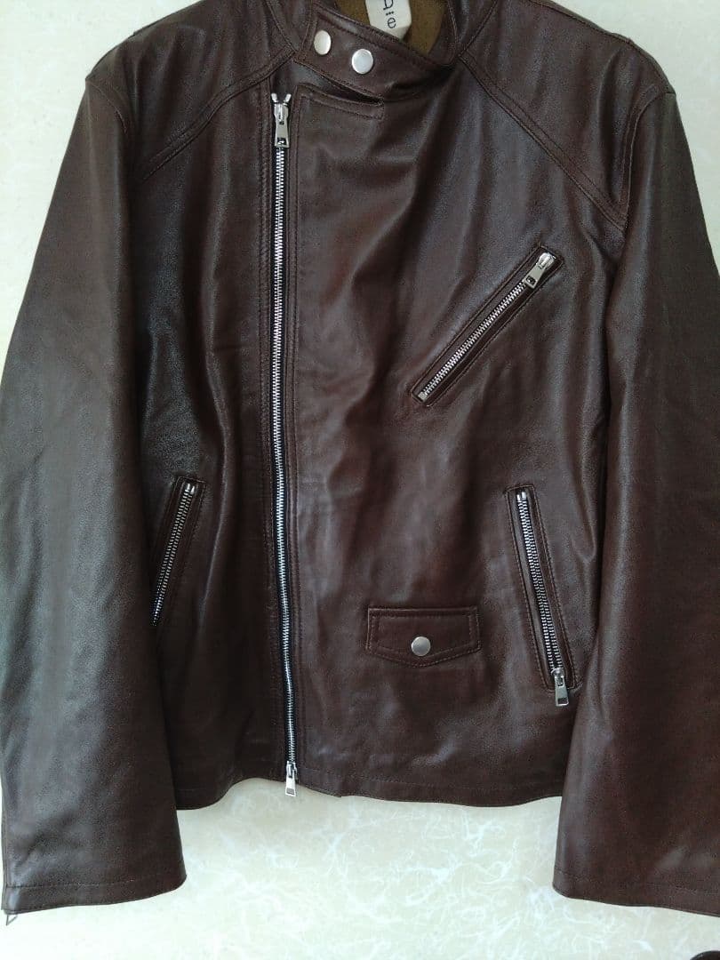 かずイタリアDELANレザー シングルライダースジャケット