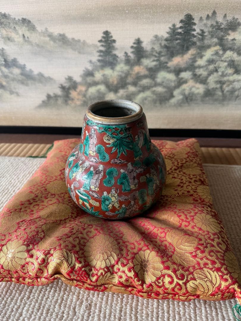 九谷焼　木米　陶器壺