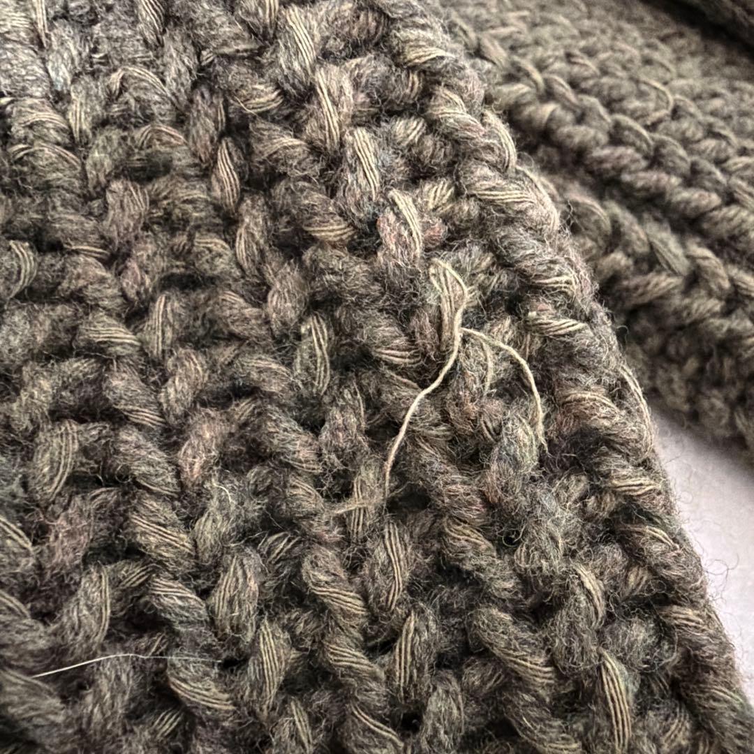 ラルフローレン ニットジャケット 厚手 ショールカラー ポケット付 デザイン M