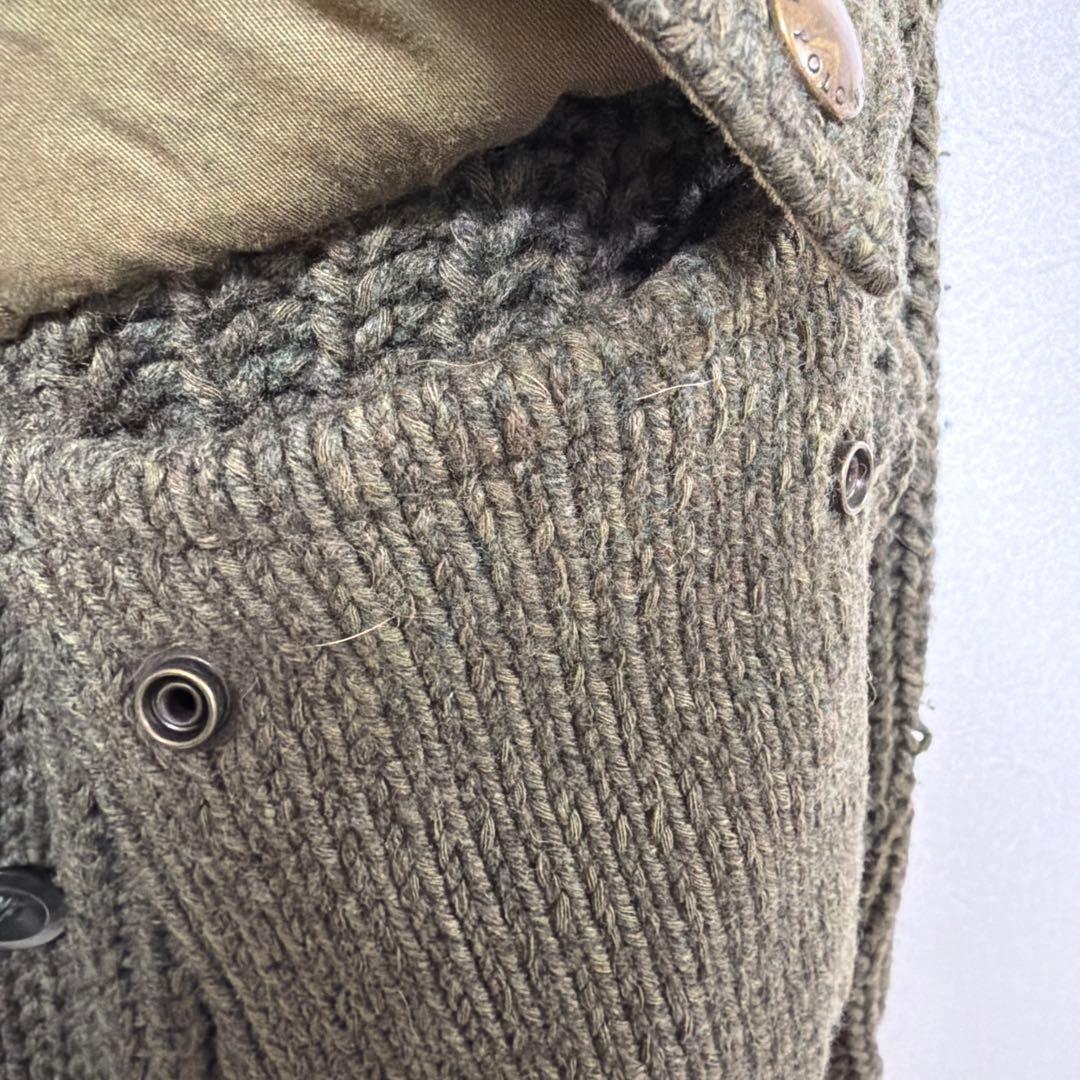 ラルフローレン ニットジャケット 厚手 ショールカラー ポケット付 デザイン M