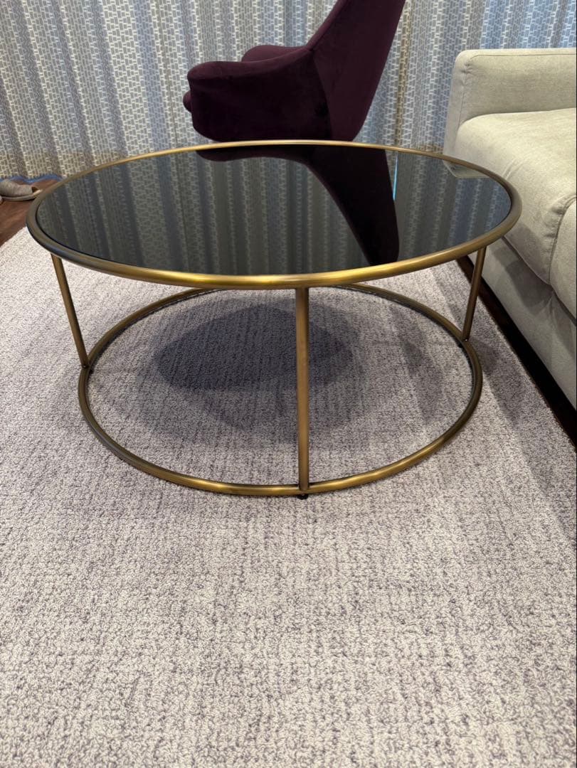 ガラステーブル ローテーブル