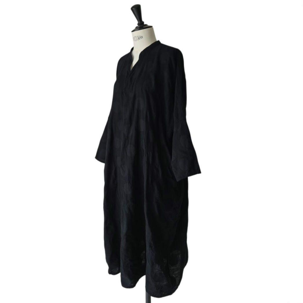 Plantation ドットジャガード Vネック ワンピース プルオーバー 2