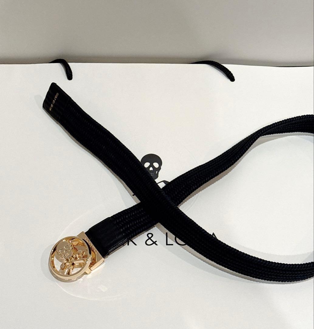 美品 ★ MARK&LONA ベルト レザー 革 ブラック 正規品