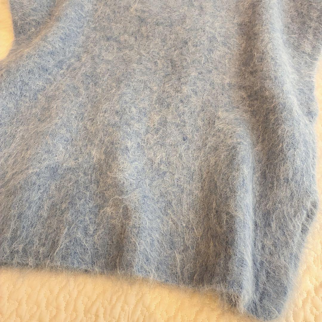 美品♡ebure シャギースーリーアルパカハイネックノースリーブニット