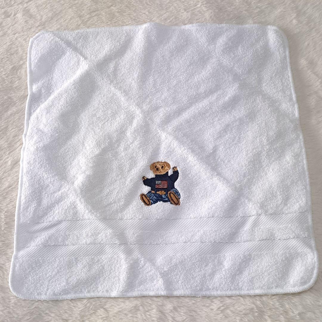 新品　ポロベア　刺繍　ラルフローレン　タオルセット　4枚　ペア　紺　白