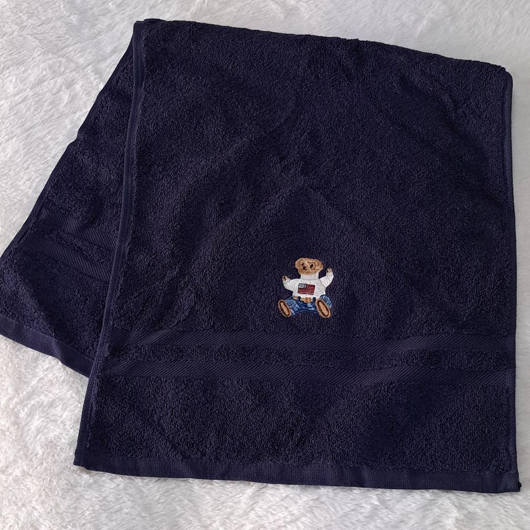 新品　ポロベア　刺繍　ラルフローレン　タオルセット　4枚　ペア　紺　白