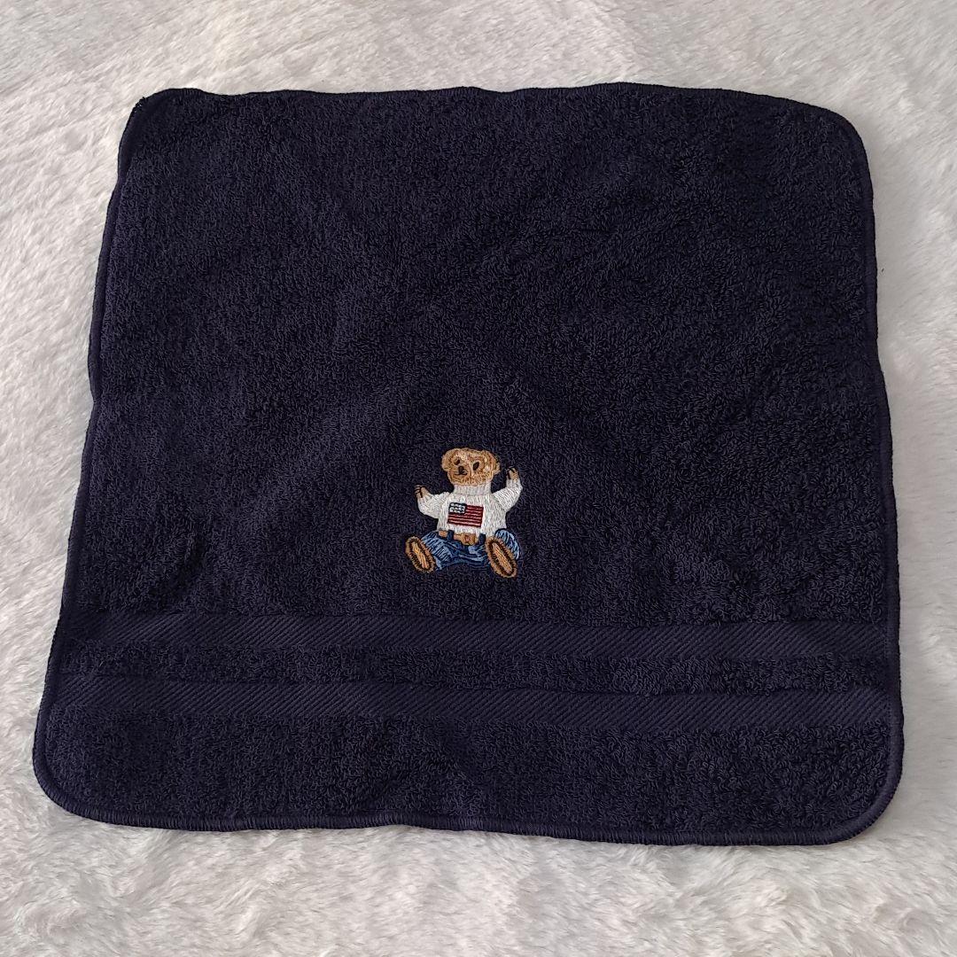 新品　ポロベア　刺繍　ラルフローレン　タオルセット　4枚　ペア　紺　白