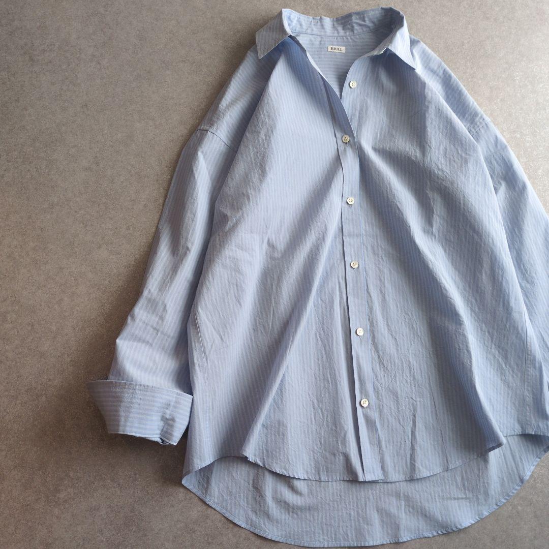 【未使用】現行品　BRILL　ブリル　ストライプオーバーシャツ　定価3.5万円