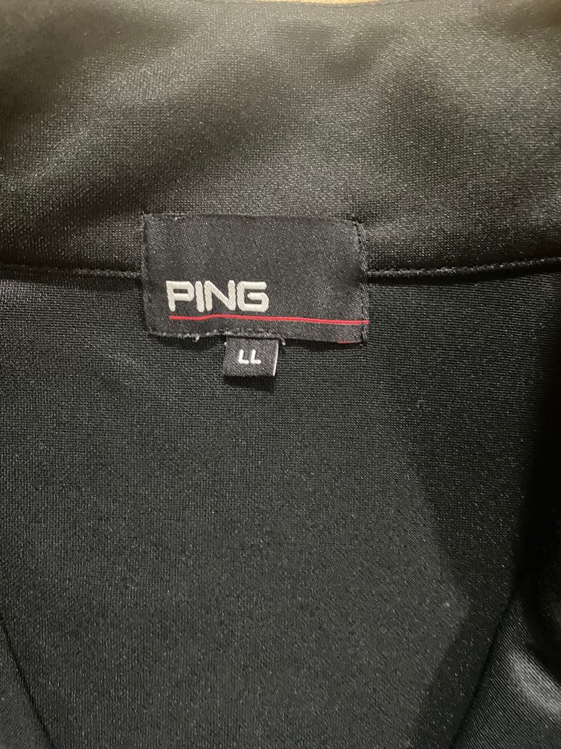 【希少モデルPING ゴルフ フルジップジャケット メンズ LL テックウェア黒